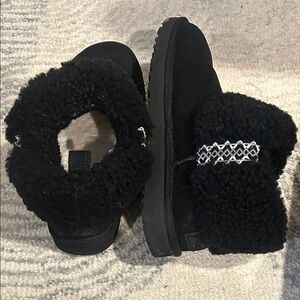 UGG- Women's Black Shearling UGG Ankle Boots